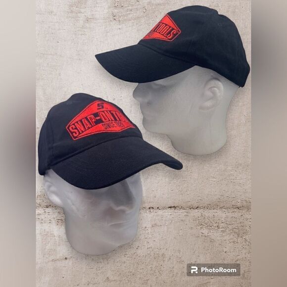 Snap On Tools red black embroidered 100% cotton strap back hat - Picture 1 of 9
